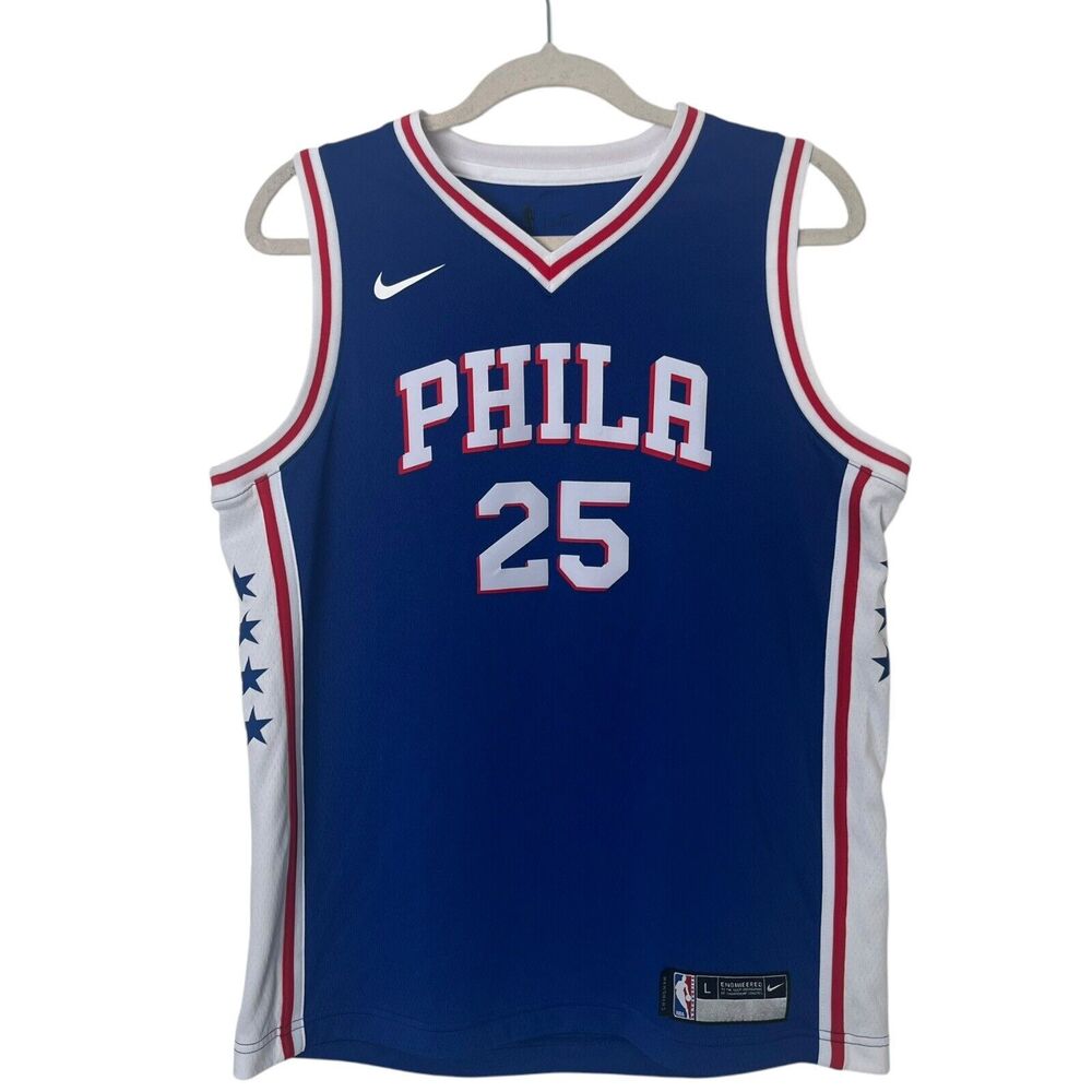 Philadelphia Sixers NBA Youth Large Ben Simmons #25 Swingman Nike Dri-Fit Jersey